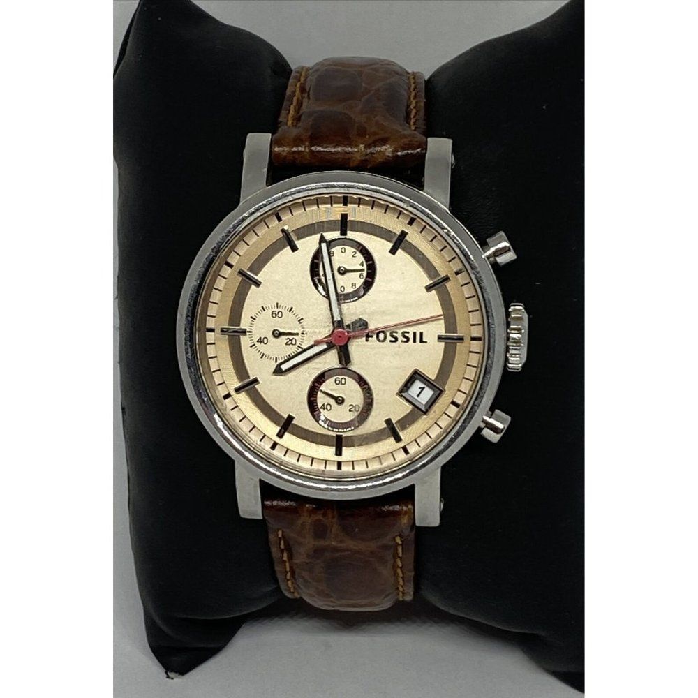 Fossil ES2202 Women Brown Leather Analog Rose Gold